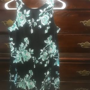 Black and teal dress